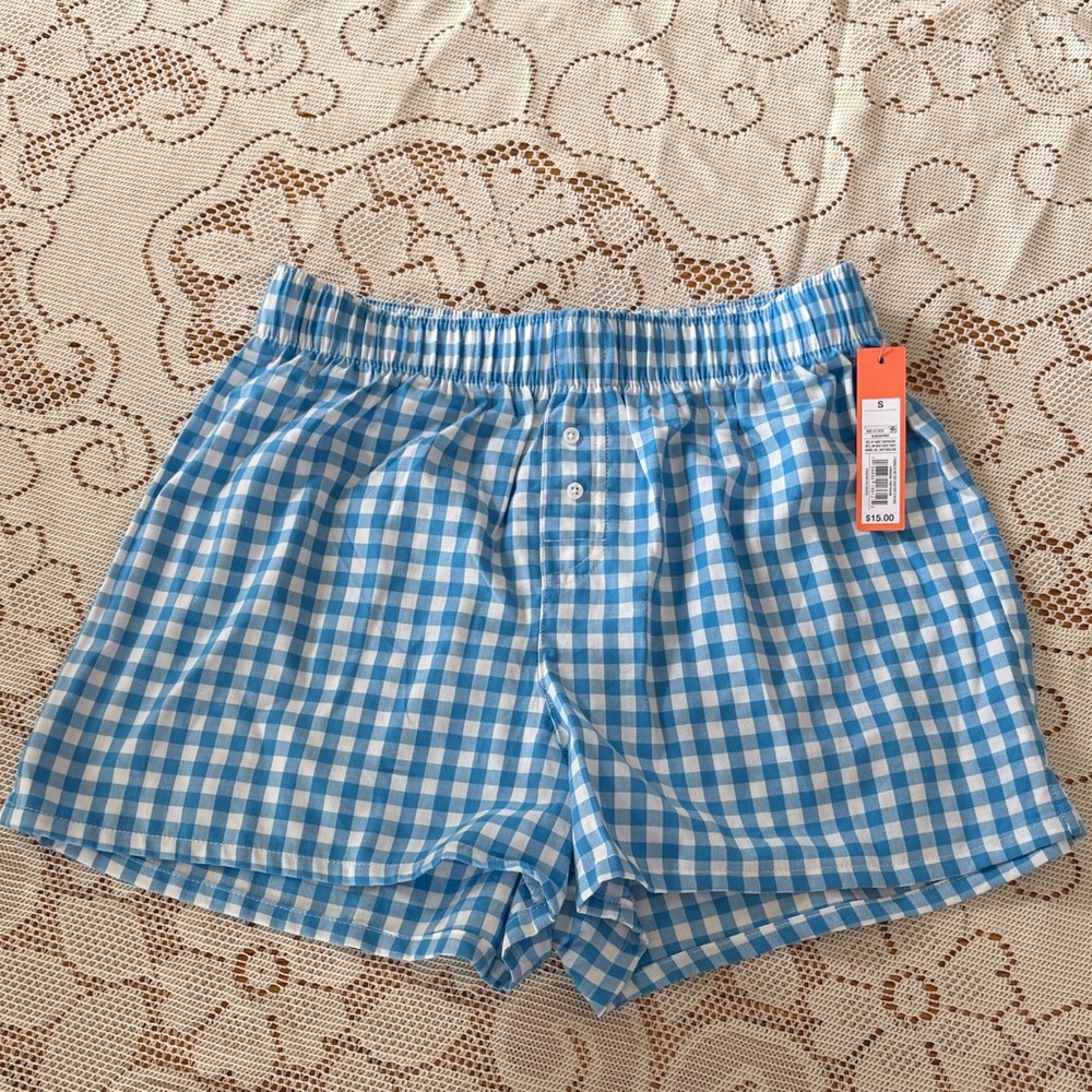Target Blue Gingham Women's Pajama Shorts